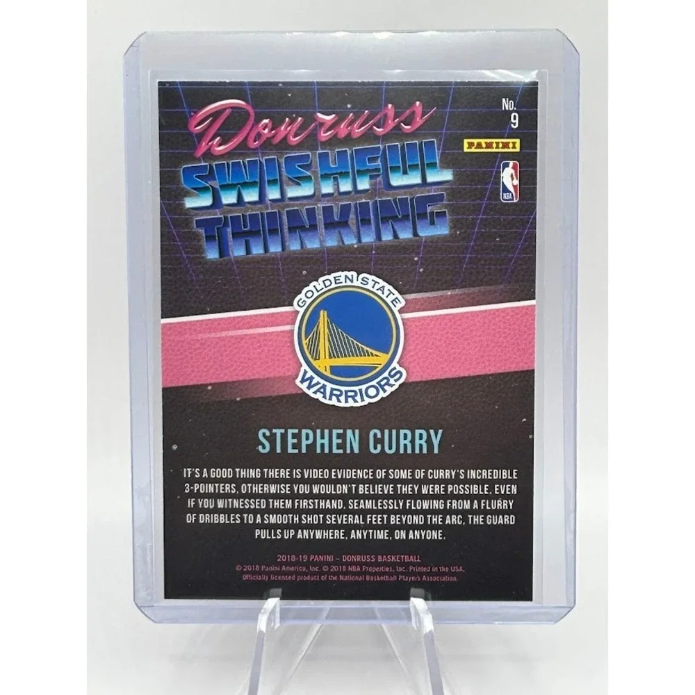 Stephen Curry Swishful Thinking 2018 Panini Donruss‎ 9 NBA Golden State Warriors